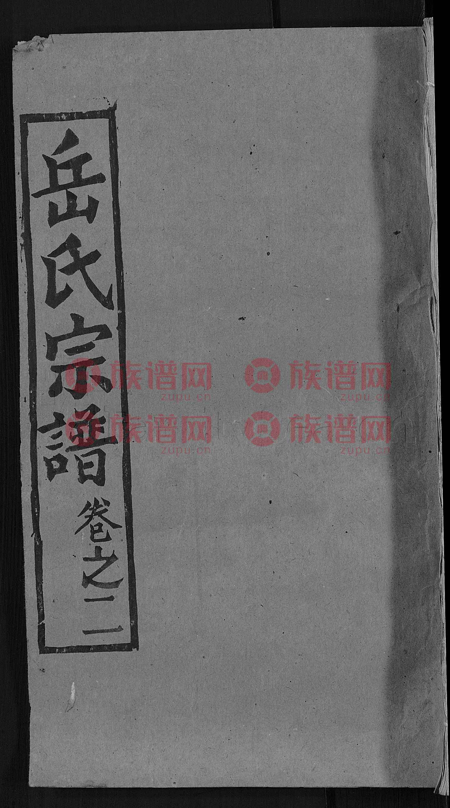 岳氏宗谱 [3卷,首1卷]第3本